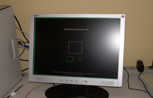 monitor con immagini di calibratura